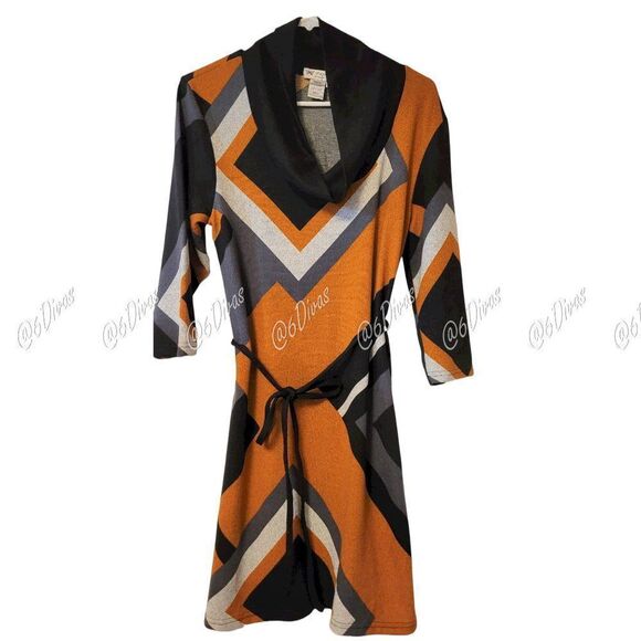 𝅺lightweight Brown and white Long Sleeve Tunic  Size L , XL - NWOT - Picture 1 of 8